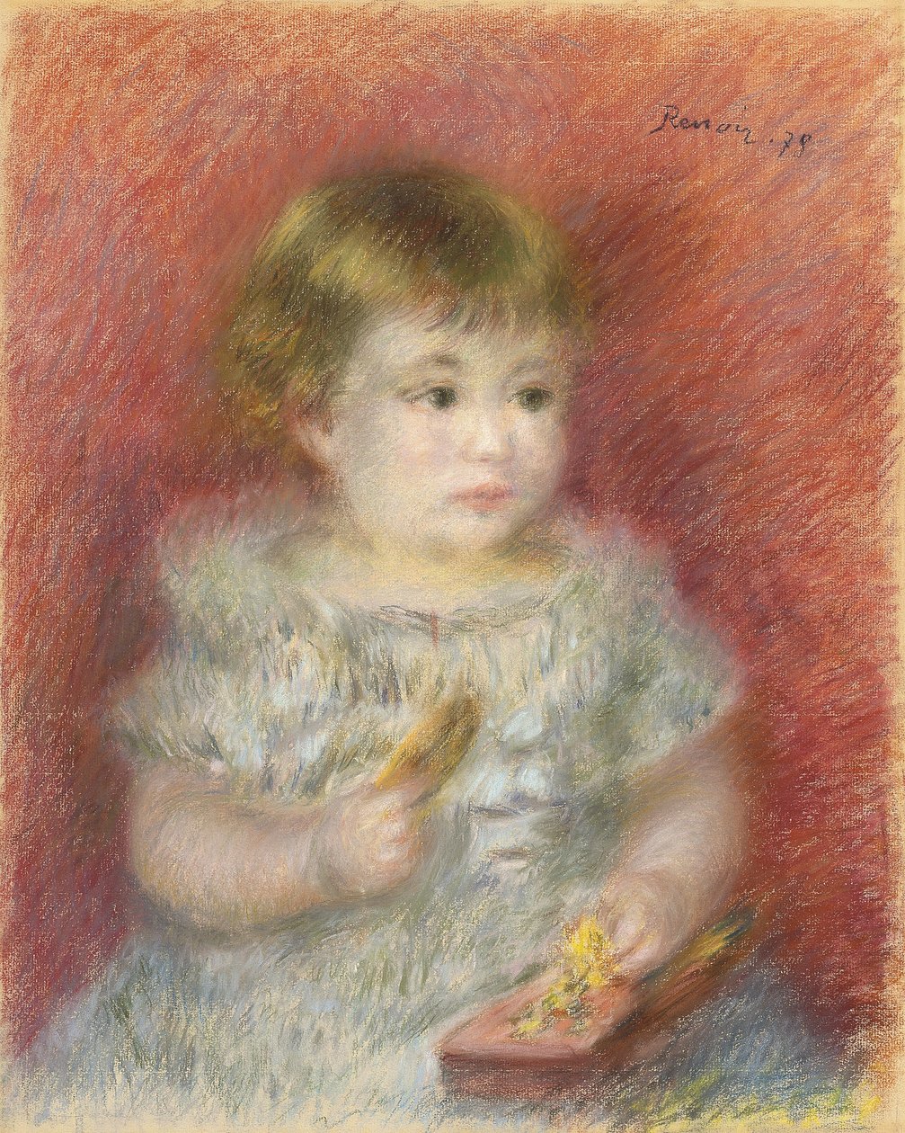 Porträtt av en baby, 1878 av Pierre Auguste Renoir
