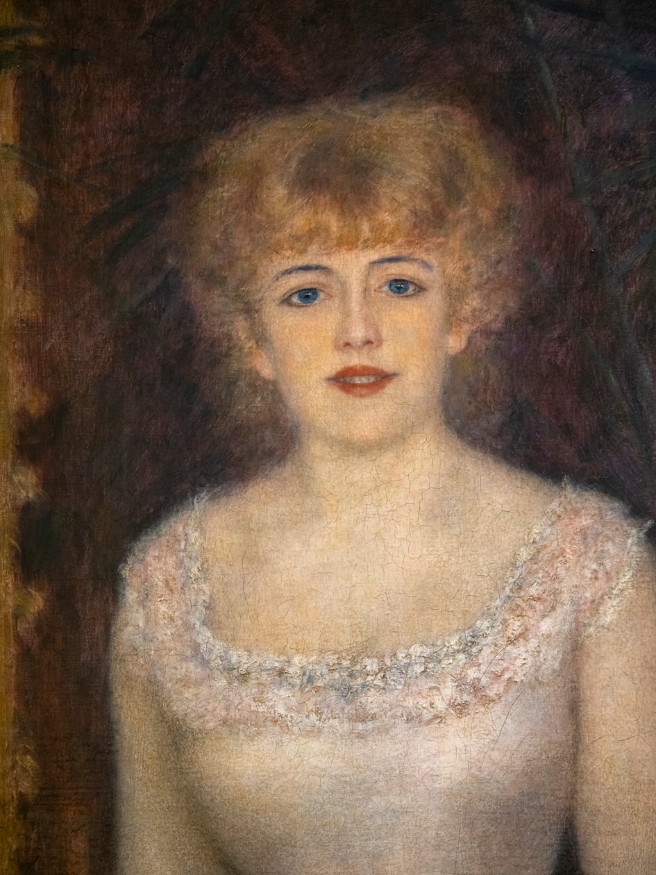 Porträtt av skådespelerskan Jeanne Samary (detalj) av Pierre Auguste Renoir