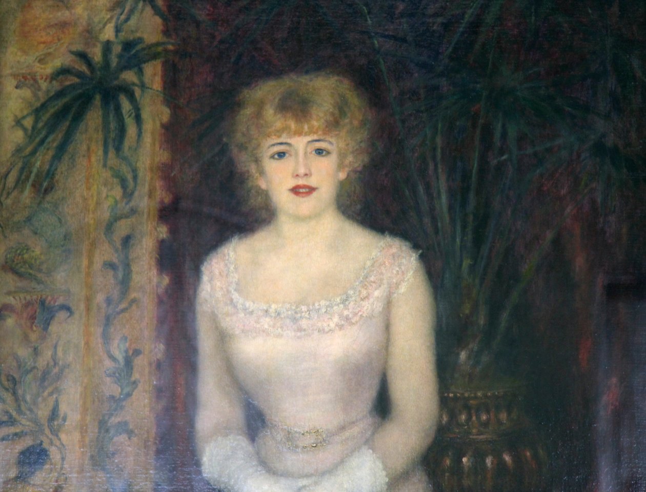 "Porträtt av skådespelerskan Jeanne Samary", 1878. av Pierre Auguste Renoir