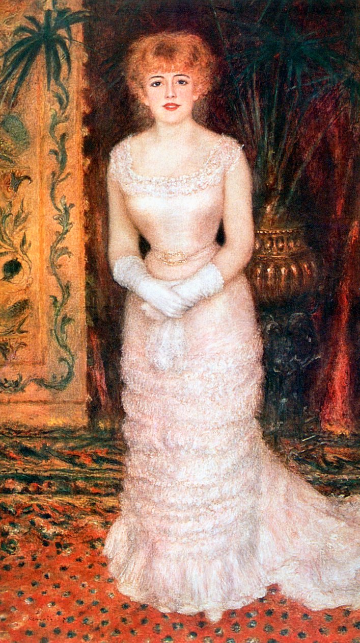 Porträtt av skådespelerskan Jeanne Samary, 1878 av Pierre Auguste Renoir