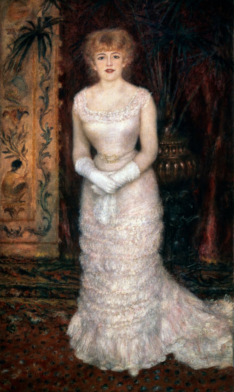 Porträtt av skådespelerskan Jeanne Samary, 1878. av Pierre Auguste Renoir