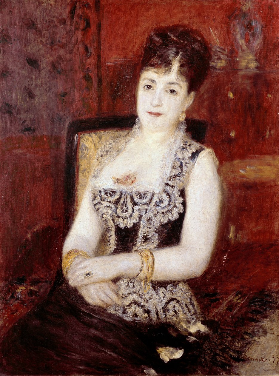 Porträtt av grevinnan av Pourtales. Målning av Pierre Auguste Renoir (Pierre-Auguste av Pierre Auguste Renoir