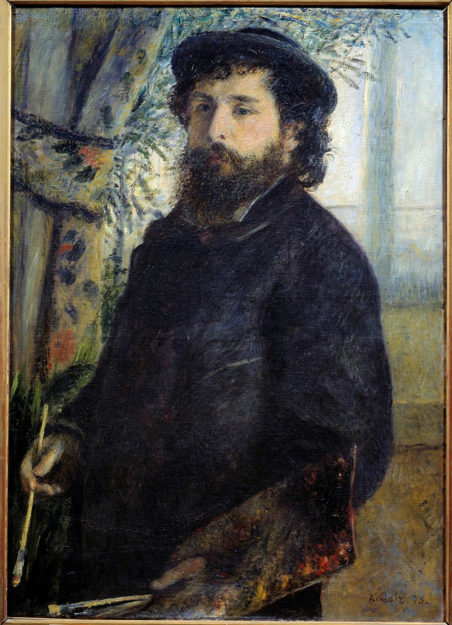 Porträtt av målaren Claude Monet (1840-1926) Målning av Pierre Auguste Renoir (1841-1919) 1875 Sön. 0,85x0,6 m Paris, musee d