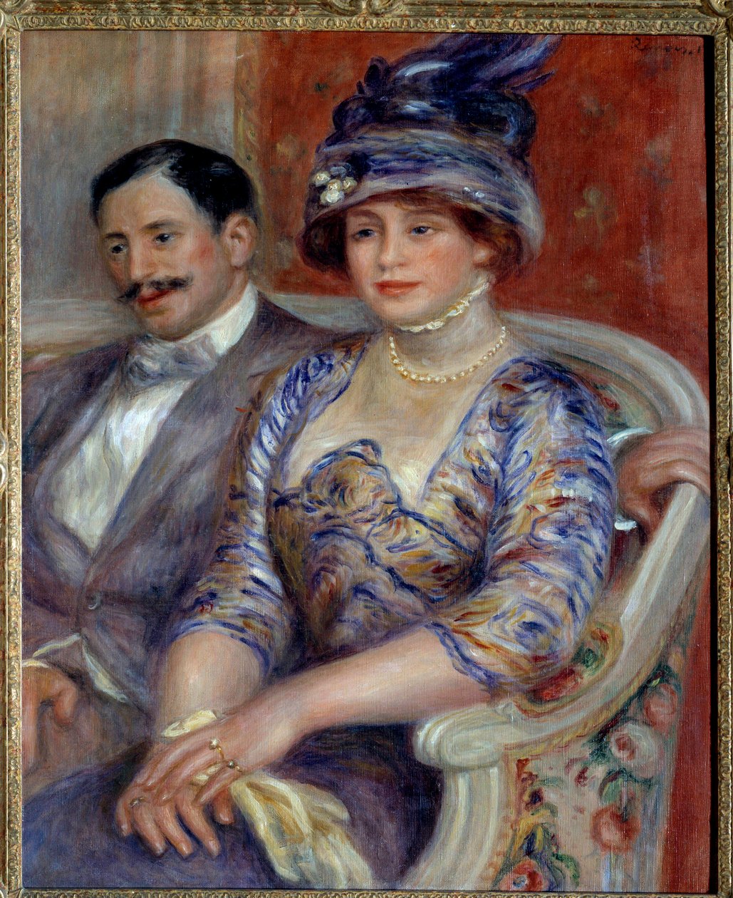 Porträtt av Monsieur och Madame Bernheim de Villers Målning av Pierre Auguste Renoir (1841-1919) 1910 Sön. 0,81x0,65 m Paris, Musée d