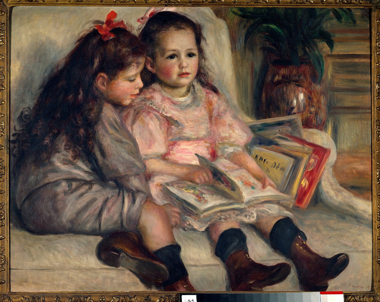 Porträtt av barn (barnen till Martial Caillebotte). 1895 av Pierre Auguste Renoir