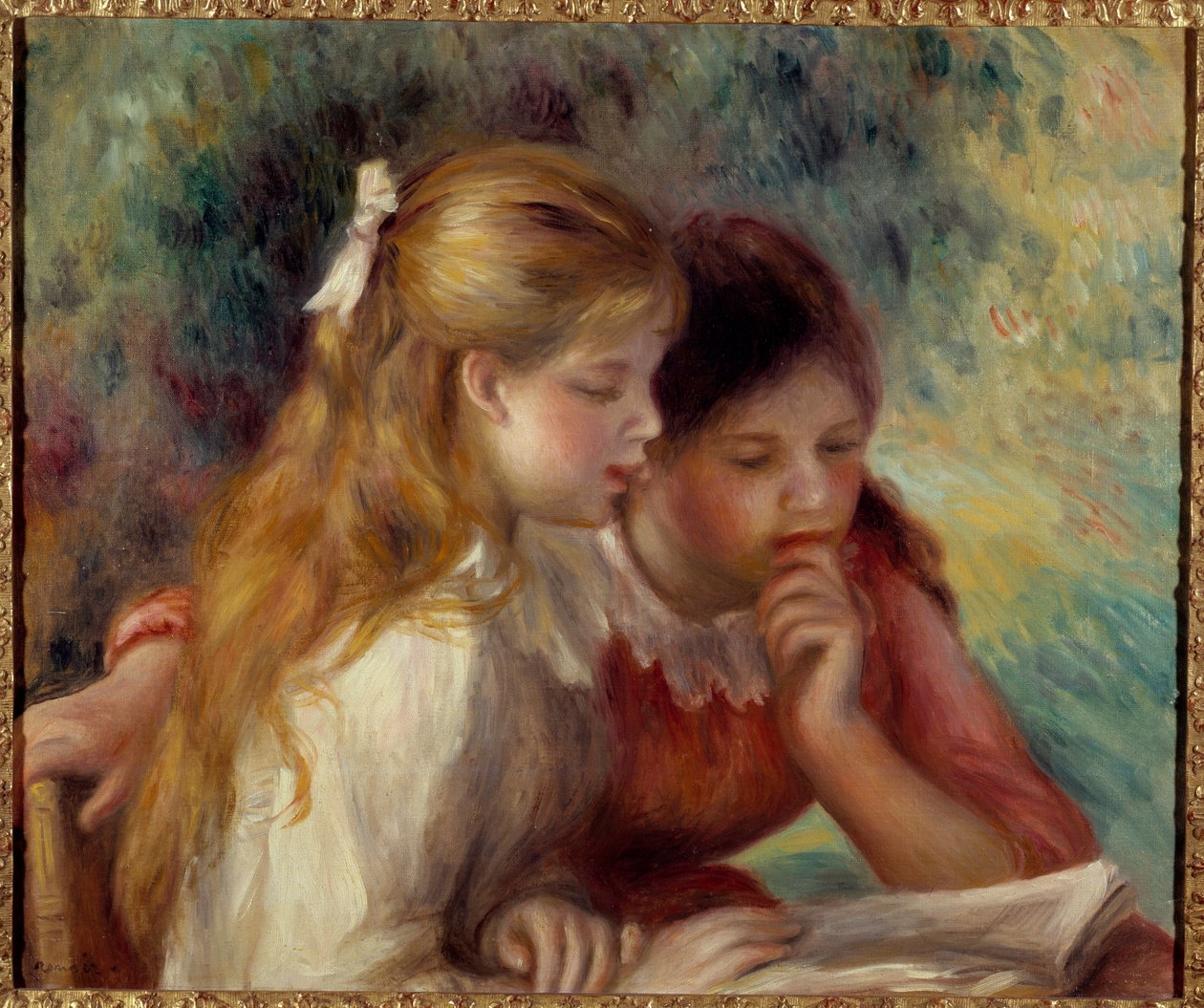 Läsmålning av Pierre Auguste Renoir (1841-1919) 1800-talets sön. 0,55x0,65 m Paris, musee d