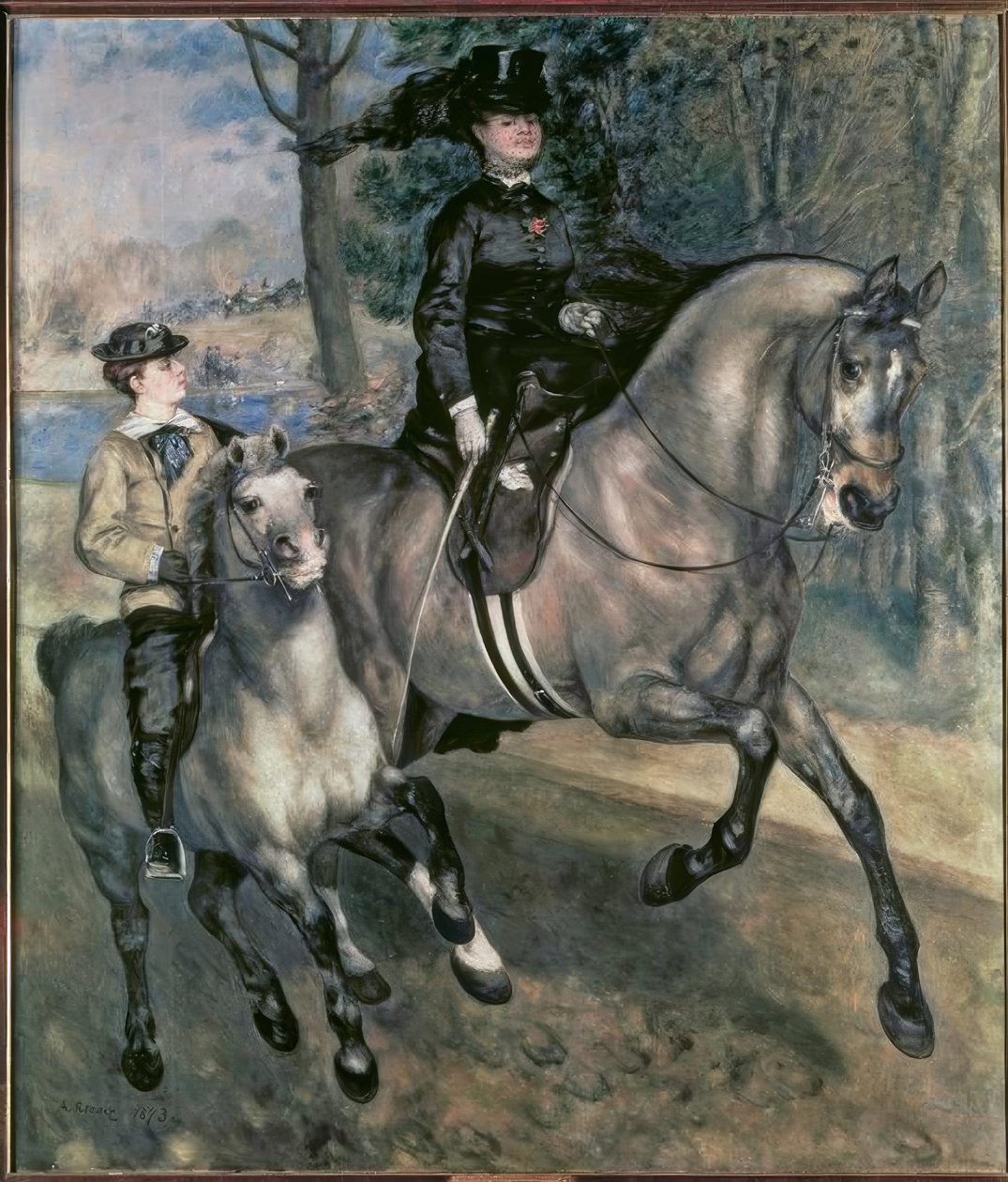Ryttare i Bois de Boulogne av Pierre Auguste Renoir