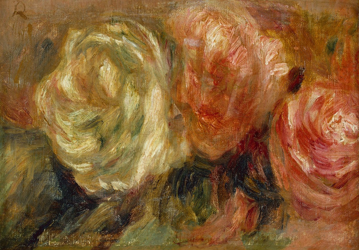 Rosor (olja på duk) av Pierre Auguste Renoir