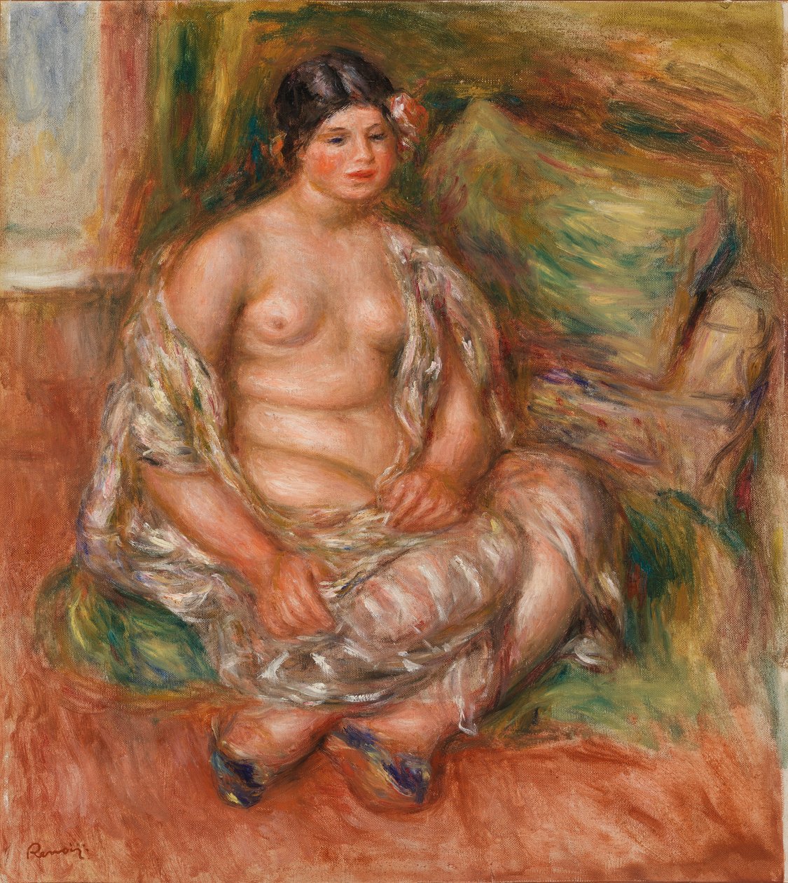Sittande Odalisque av Pierre Auguste Renoir