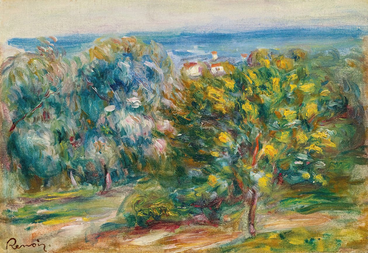 Skiss av ett landskap i Midi av Pierre Auguste Renoir