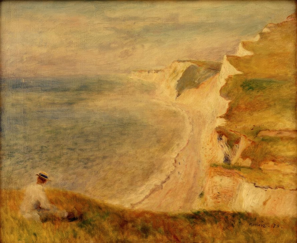 Klipporna vid Pourville av Pierre Auguste Renoir