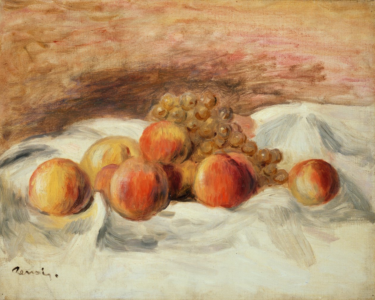 Stilleben med persikor av Pierre-Auguste Renoir