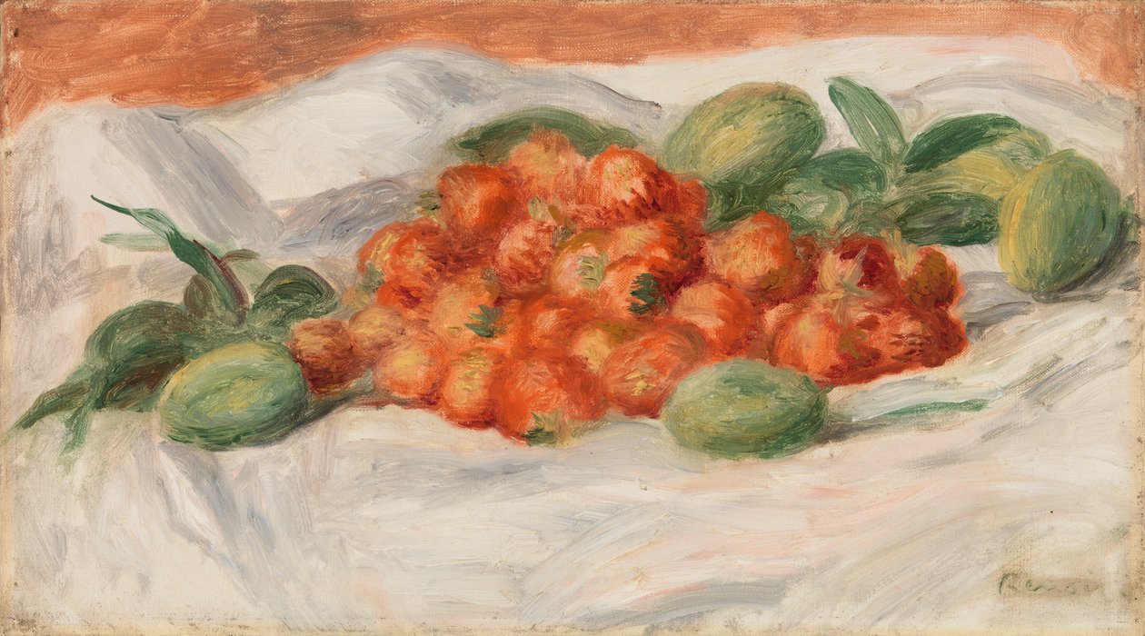 Jordgubbar och mandlar av Pierre Auguste Renoir