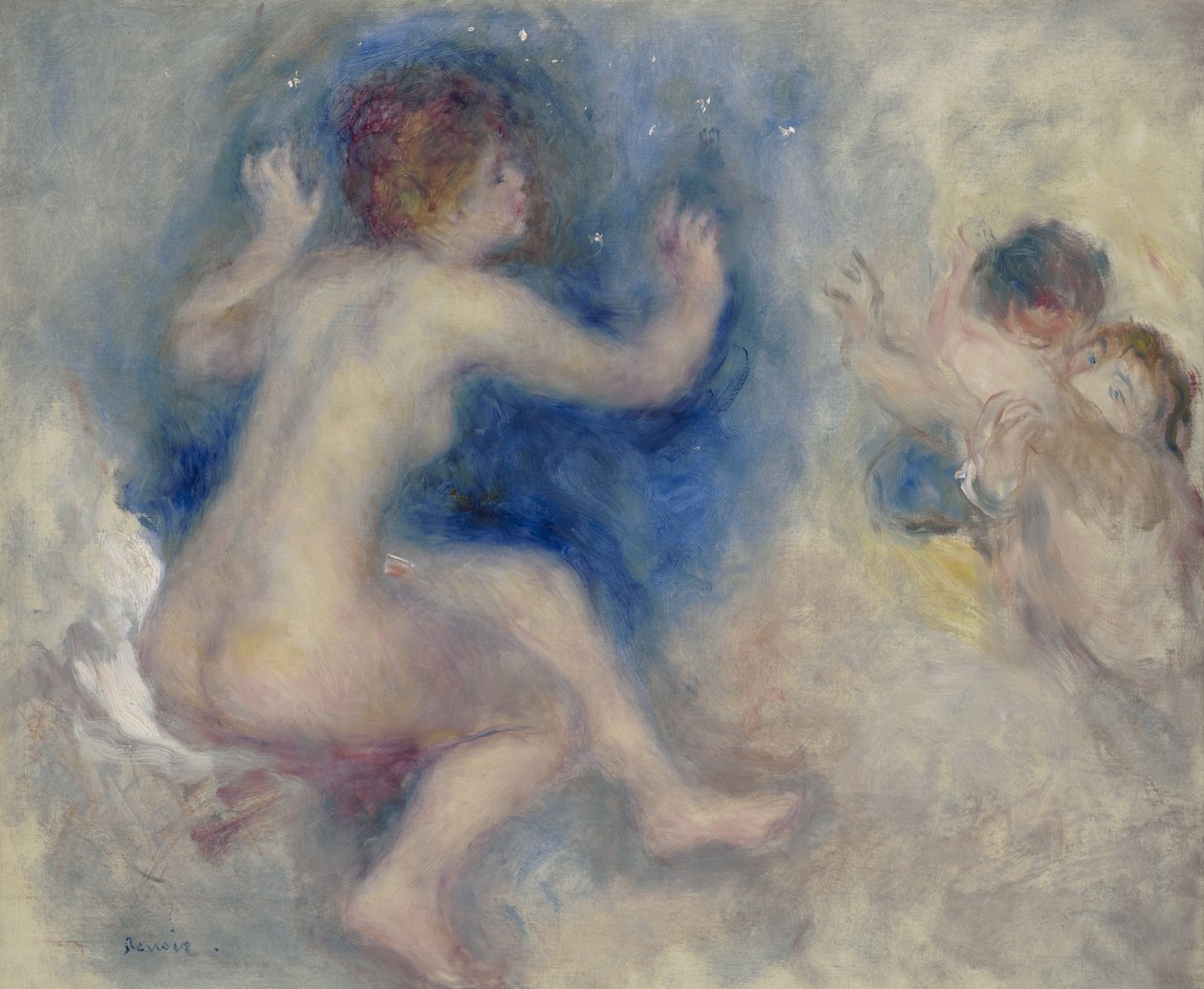 Studie till "Scen från Tannhäuser, tredje akten", 1879 av Pierre Auguste Renoir