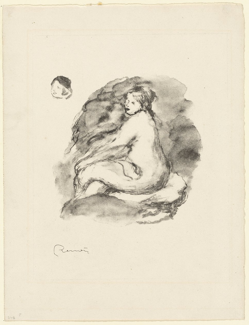 Studie av en sittande naken kvinna, variant av Pierre Auguste Renoir