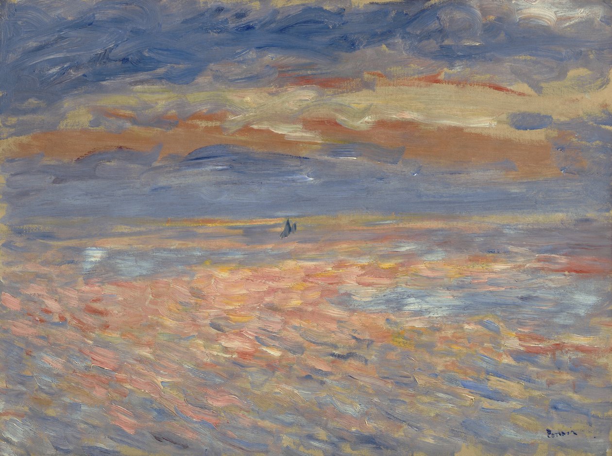 Solnedgång, 1879 eller 1881 av Pierre Auguste Renoir
