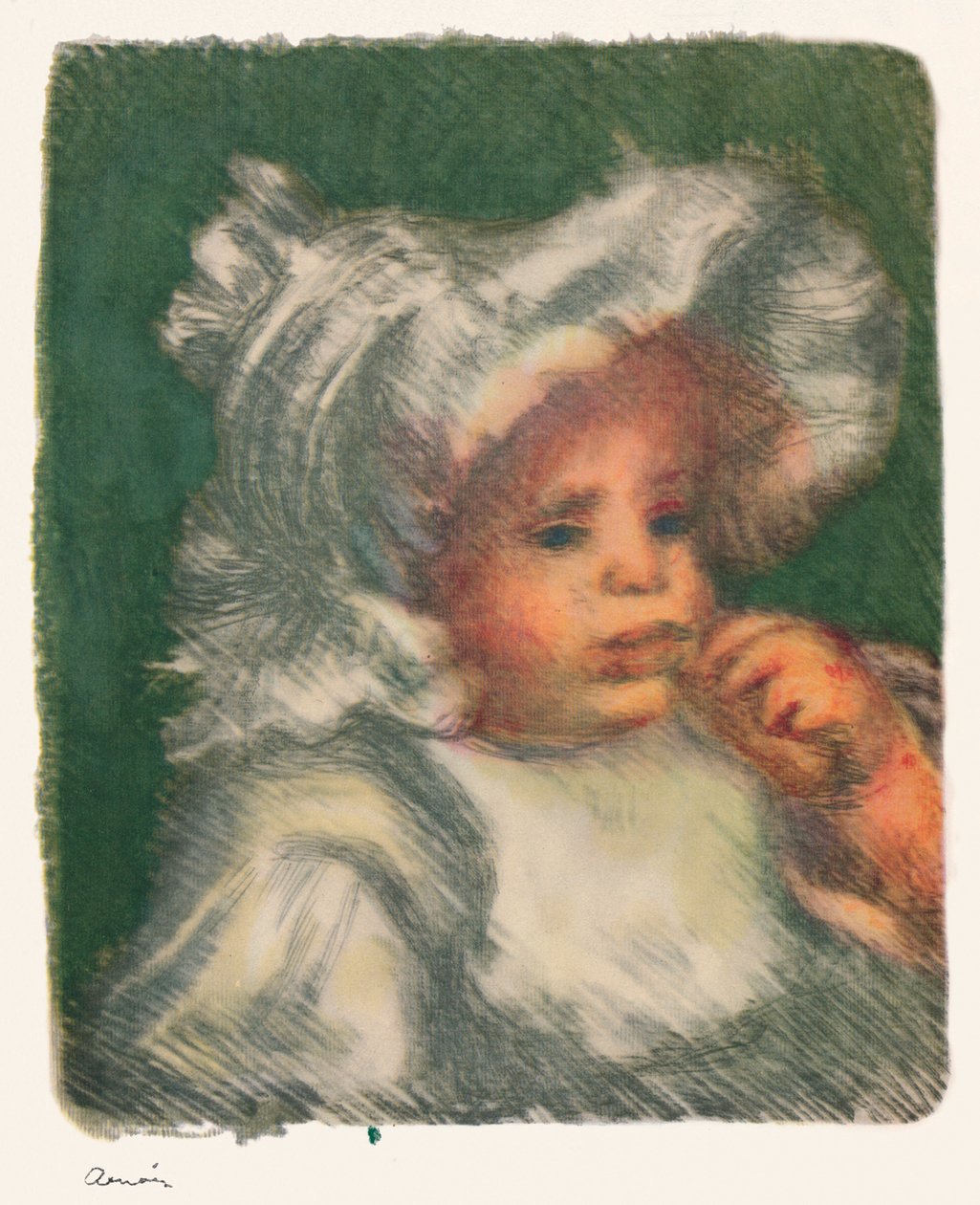 The Child with the Biscuit, ca 1898-1899, 1946 av Pierre Auguste Renoir