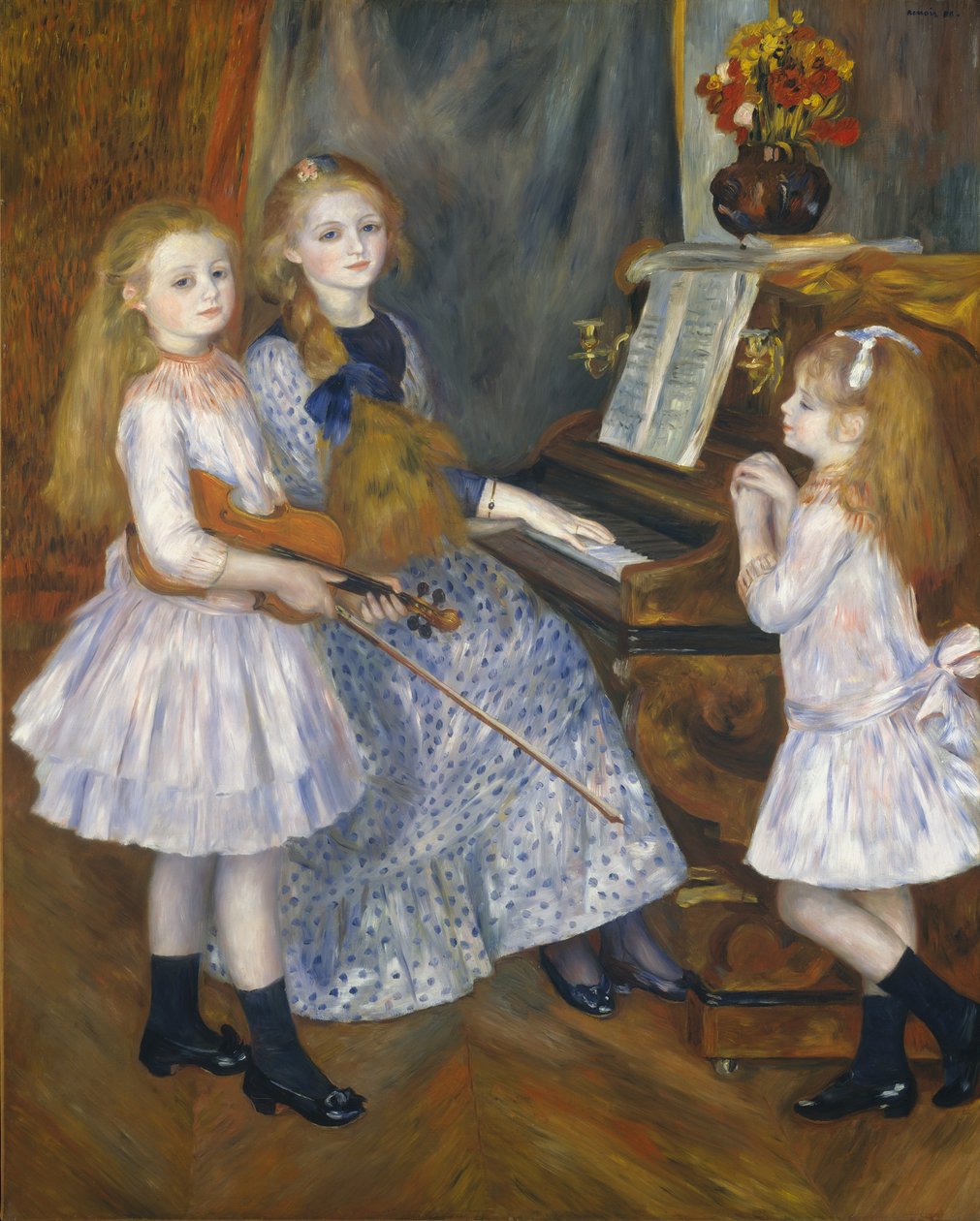 Catulle Mendès döttrar, Huguette 1871-1964, Claudine 1876-1937..., 1888. av Pierre Auguste Renoir