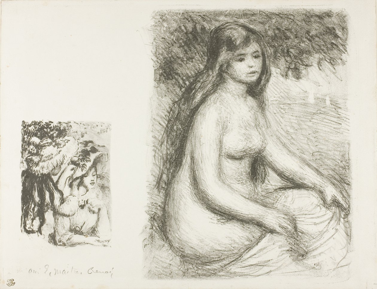 Den nålade hatten och badaren av Pierre Auguste Renoir