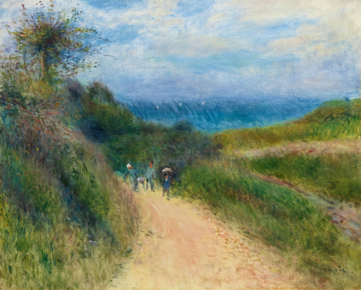 Vägen till Berneval, ca 1880 (olja på duk) av Pierre Auguste Renoir