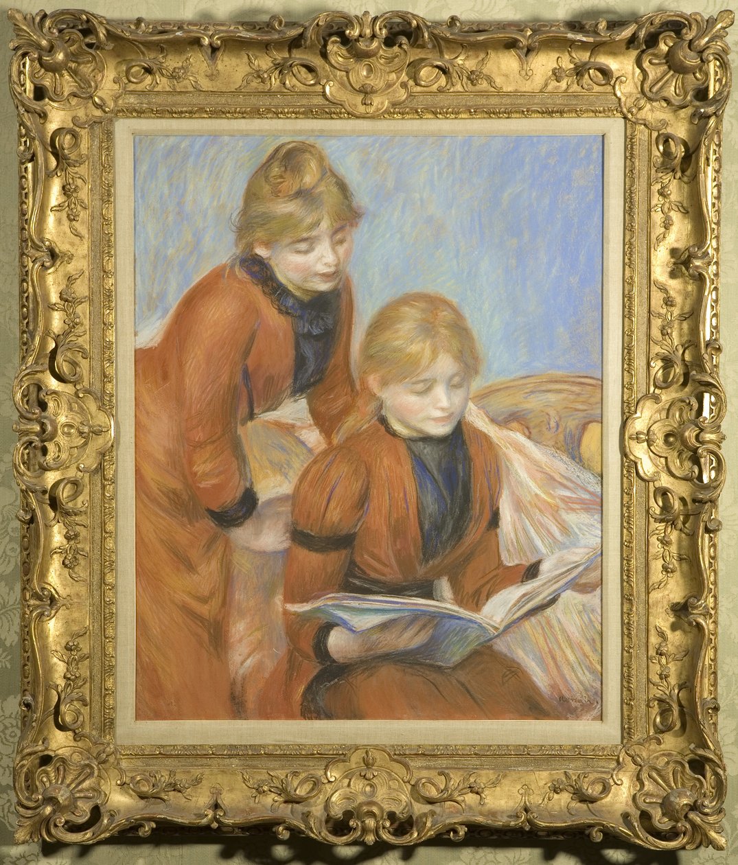 De två systrarna, ca 1889 (pastell på papper) av Pierre Auguste Renoir
