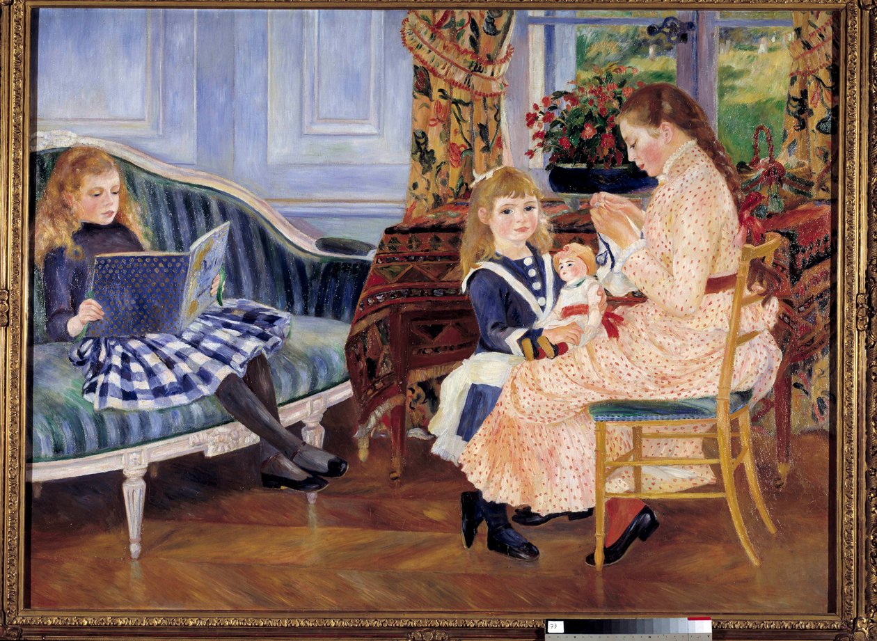 Barnens eftermiddag i Wargemont. Målning av Pierre Auguste Renoir (1841-1919), olja på duk av Pierre Auguste Renoir
