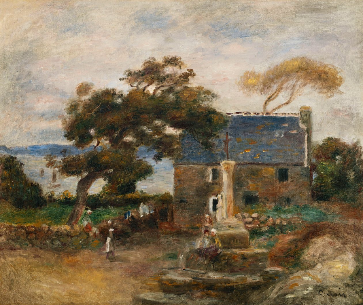 Treboul, nära Douarnenez, Bretagne; Treboul, nära Douarnenez, Bretagne, 1895 av Pierre Auguste Renoir