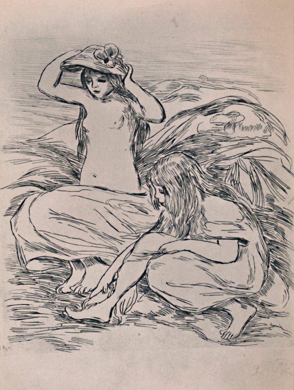 Två badande, 1946 av Pierre Auguste Renoir