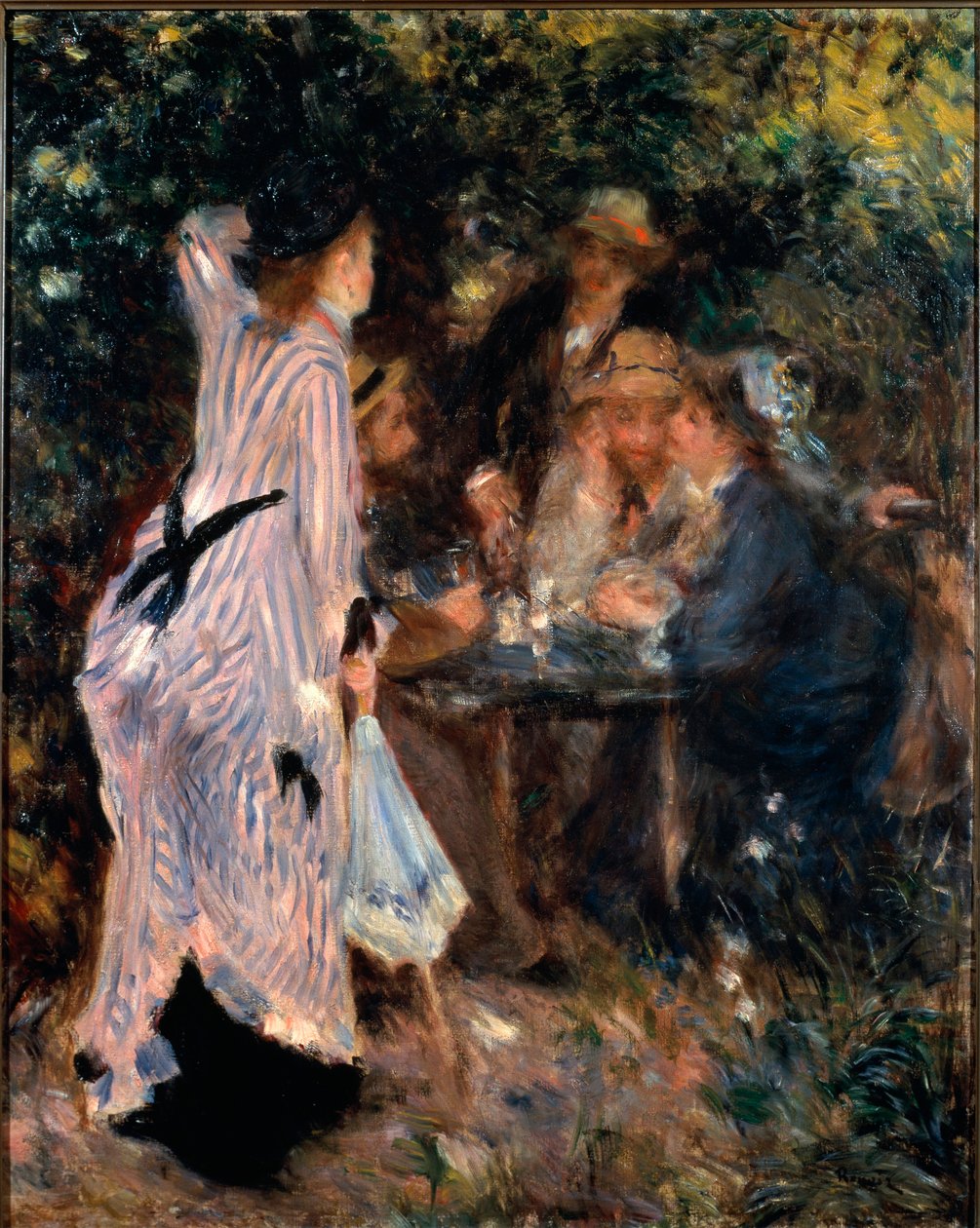 Under bersån. Porträtt av målarna Claude Monet, Alfred Sisley och Norbert Goeneutte. Målning av Pierre Auguste Renoir (1841-1919) av Pierre Auguste Renoir