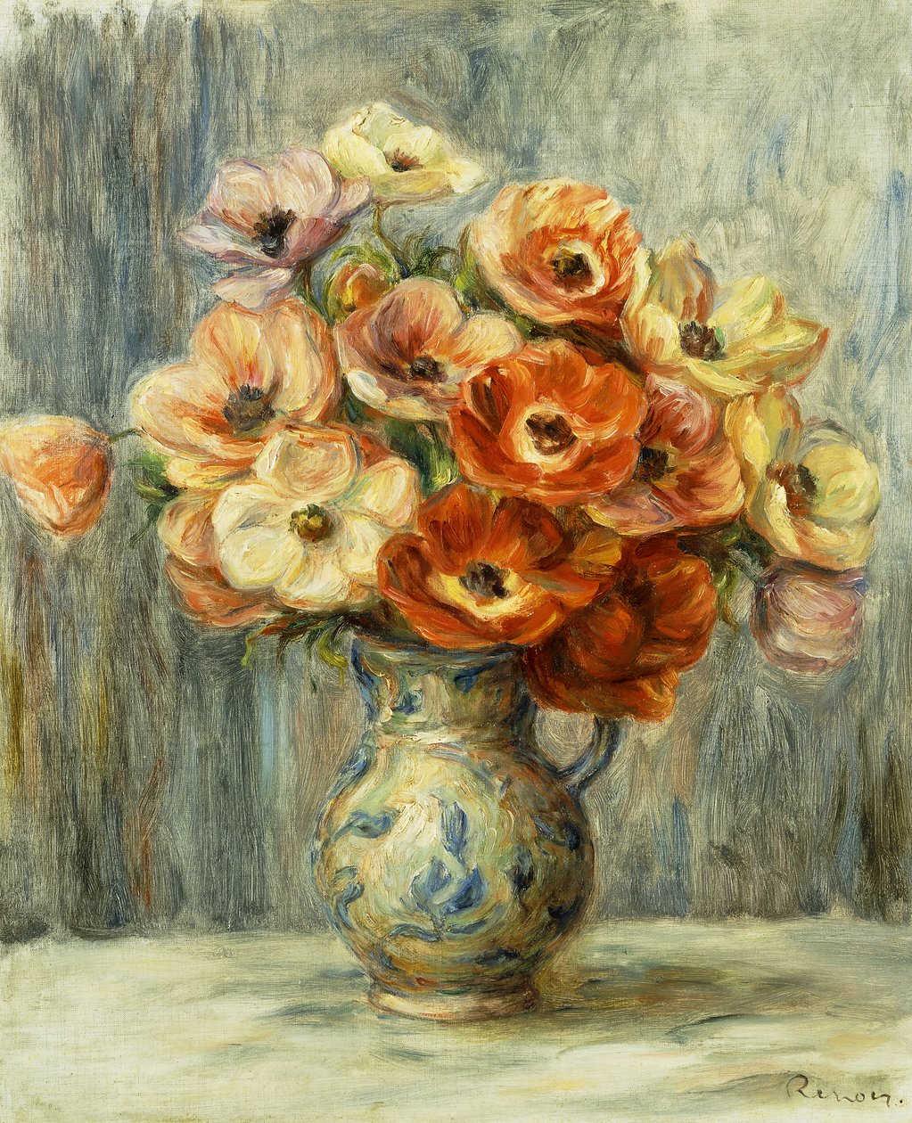 Vas av anemoner, av Pierre Auguste Renoir