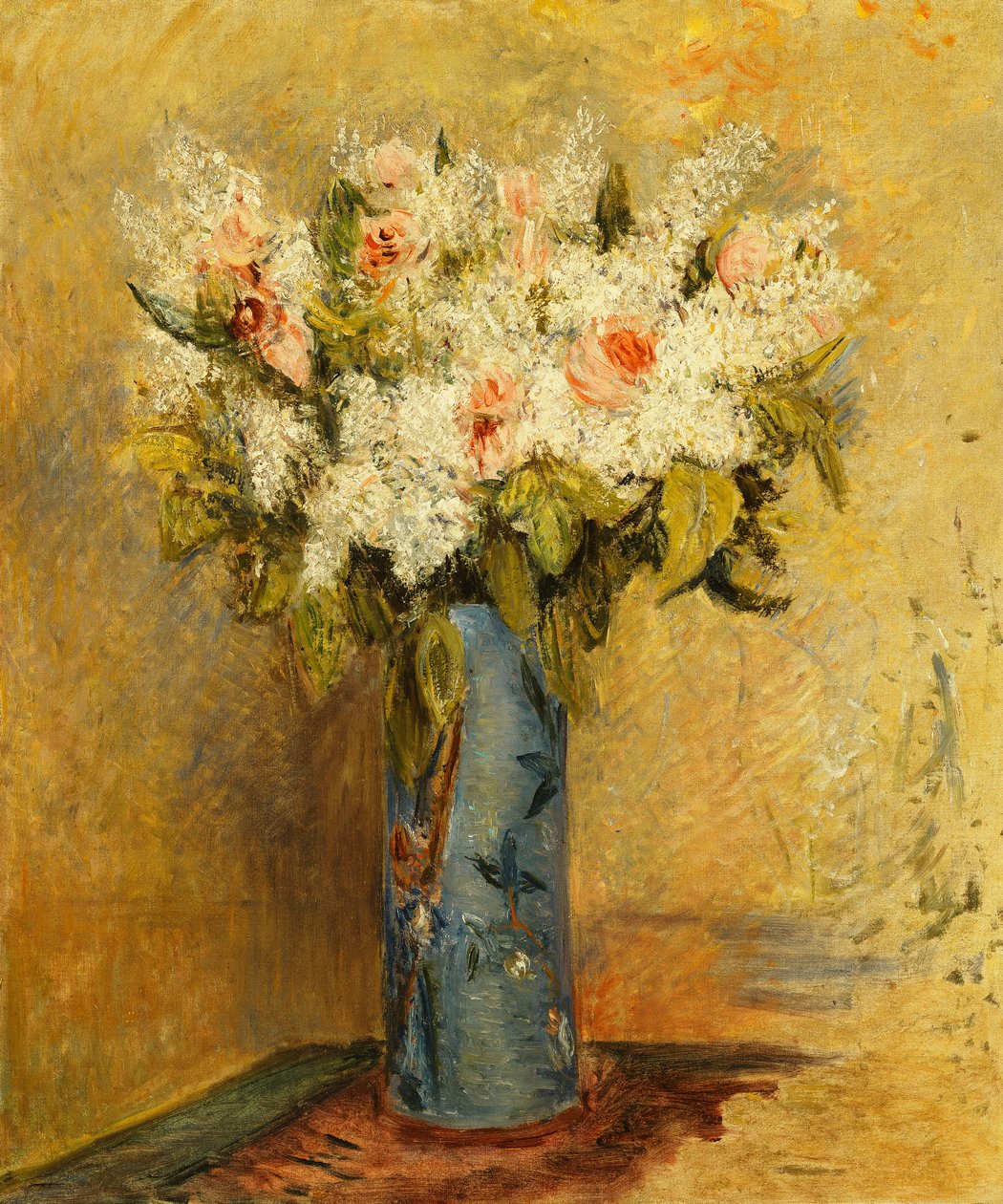 Vas med liljor och rosor, c.1870 av Pierre Auguste Renoir