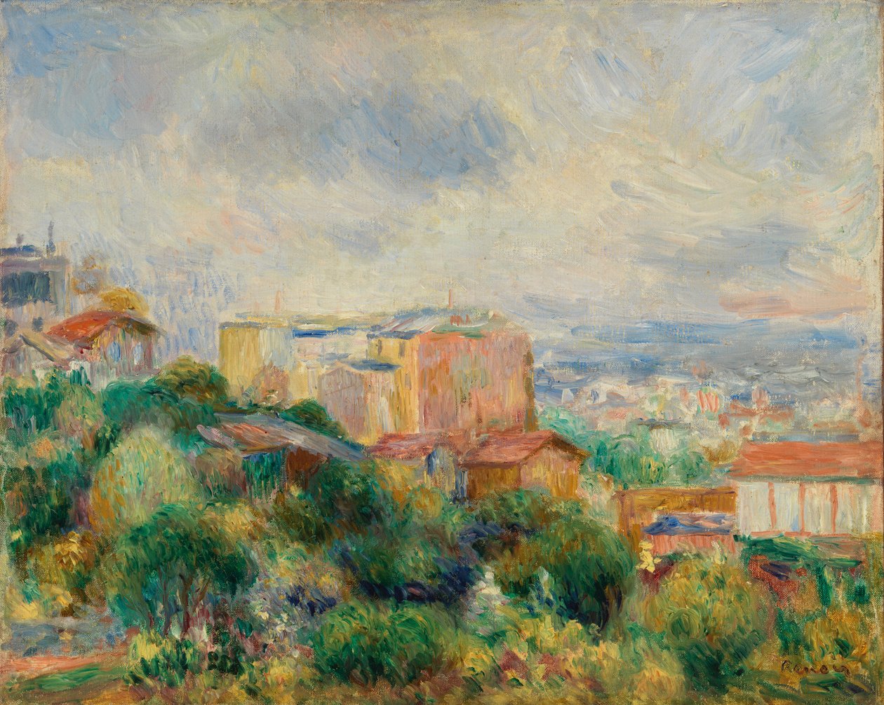 Utsikt från Montmartre (Vue de Montmartre) av Pierre Auguste Renoir