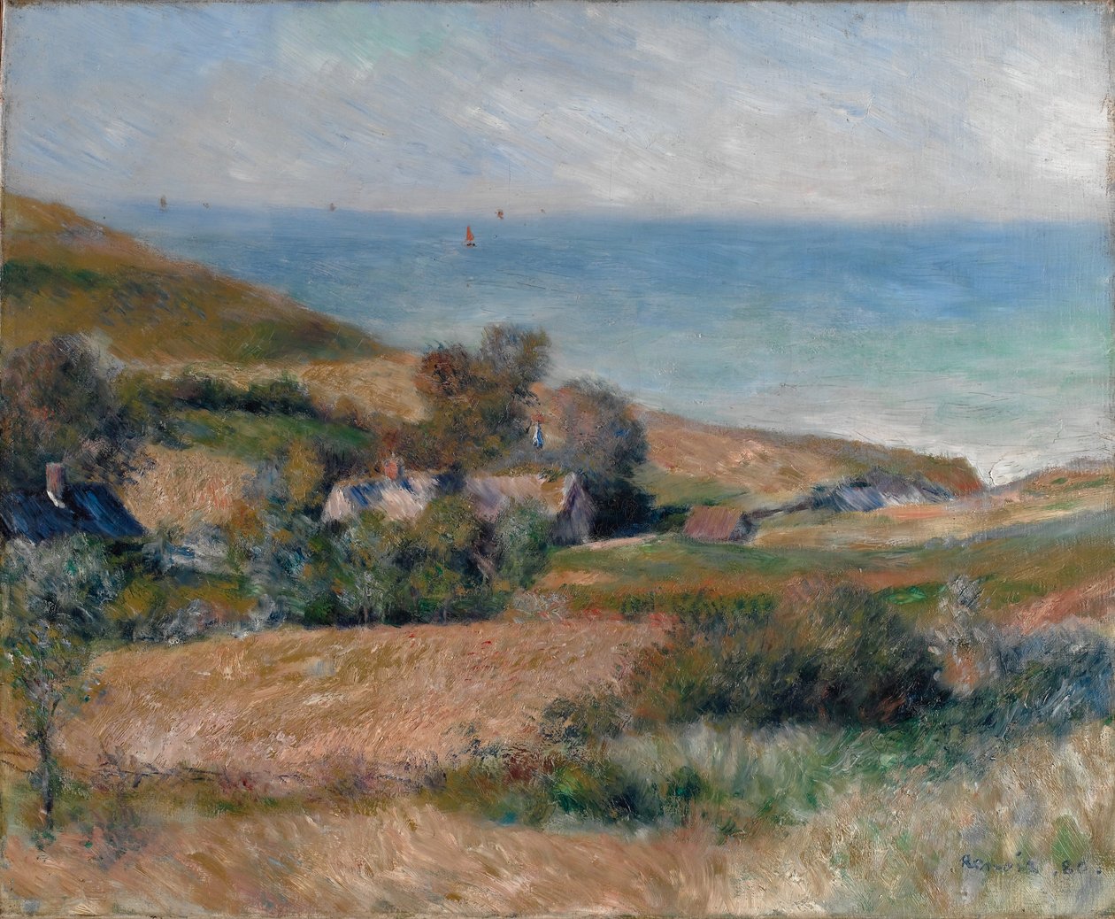 Utsikt över havskusten nära Wargemont i Normandie, 1880 av Pierre Auguste Renoir