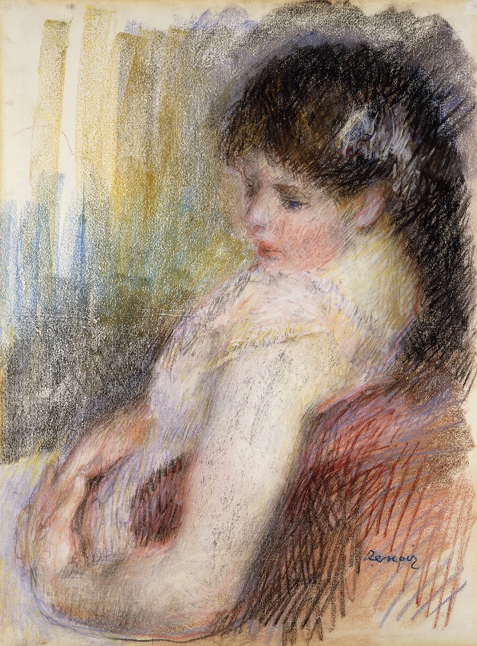 Kvinna sitter; Sittande kvinna, 1879 av Pierre Auguste Renoir