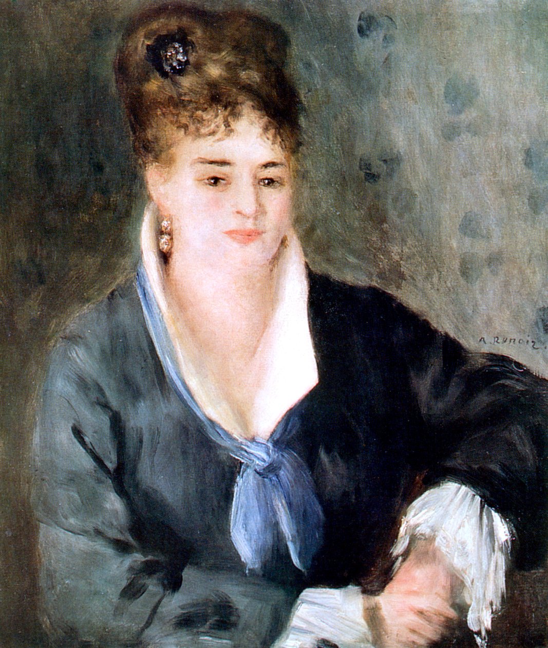 Kvinna i svart, 1876 av Pierre Auguste Renoir