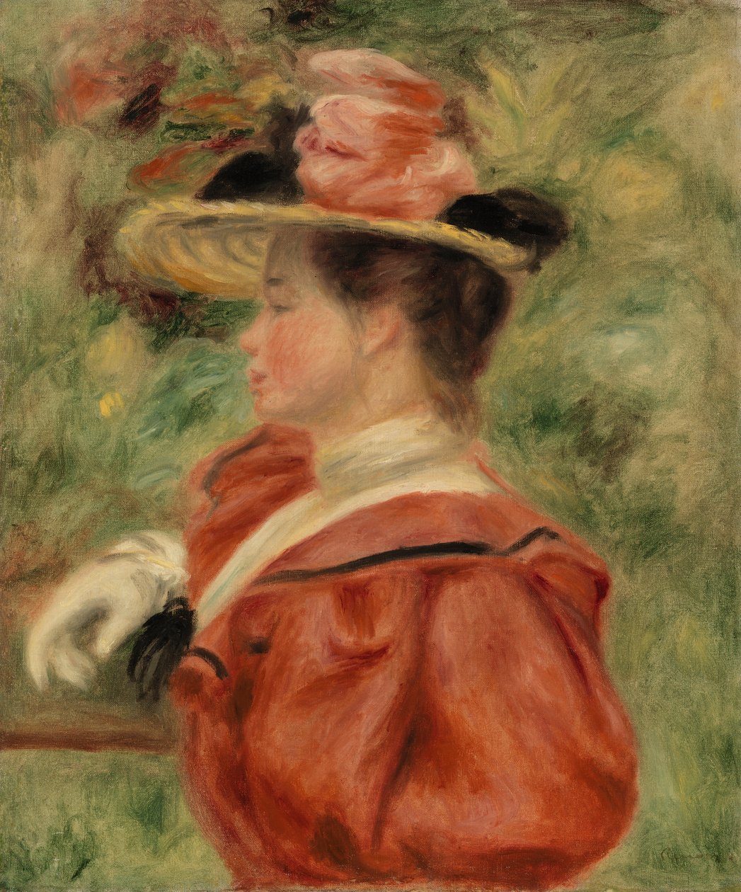 Kvinna med handske (Femme au gant) av Pierre Auguste Renoir