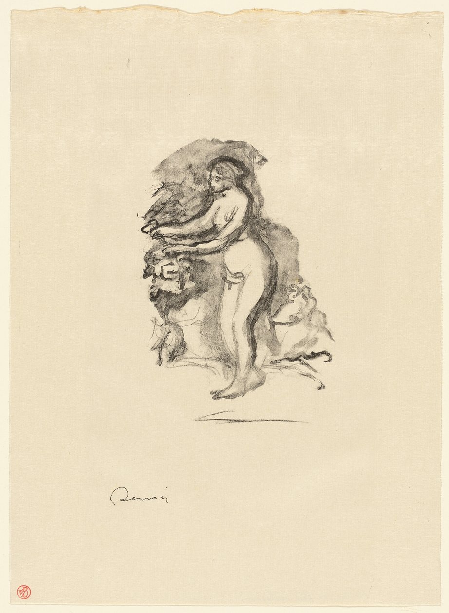 Kvinna med Grapevine av Pierre Auguste Renoir