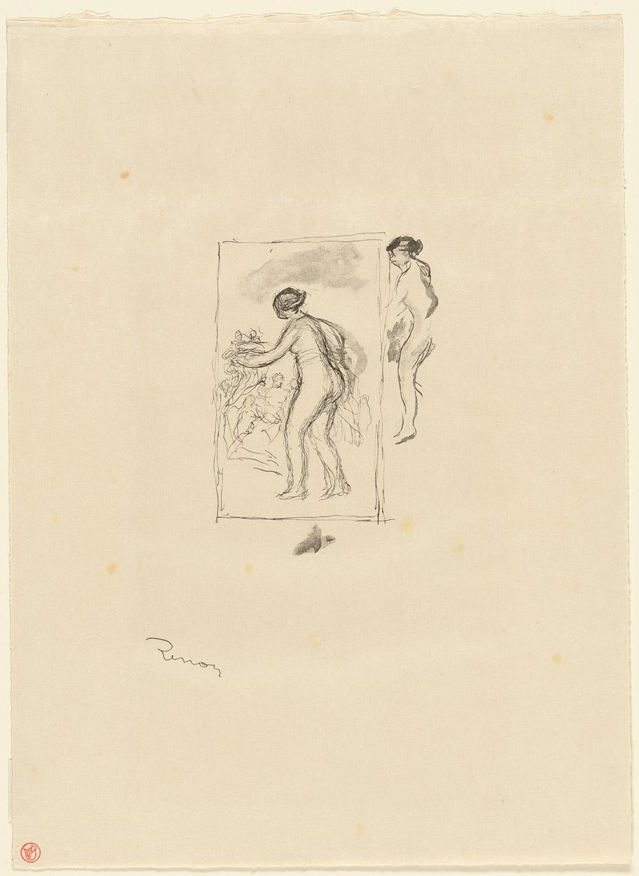 Kvinna med Grapevine, 4:e varianten av Pierre Auguste Renoir