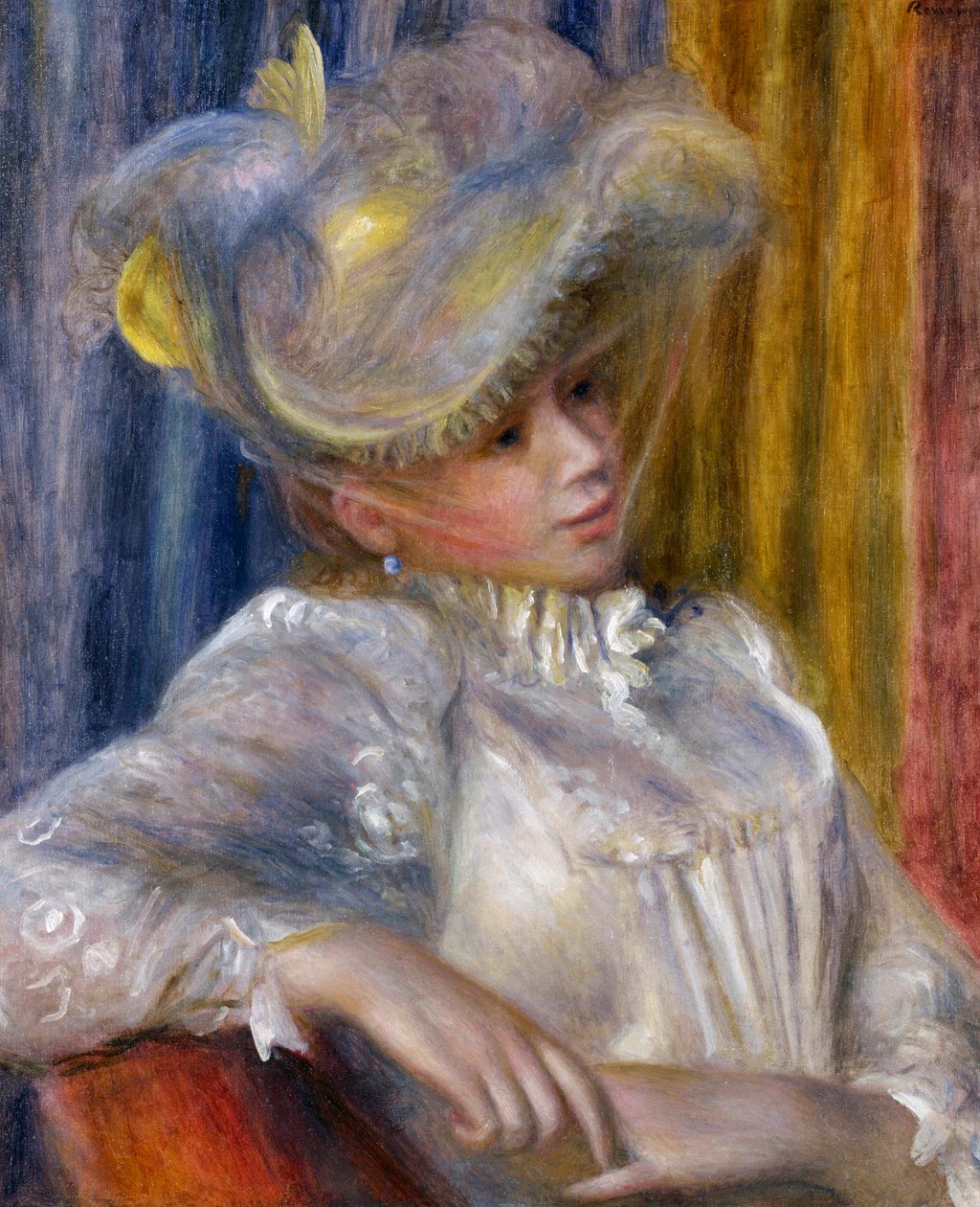 Kvinna med hatt Kvinna med hatt, 1891 av Pierre Auguste Renoir