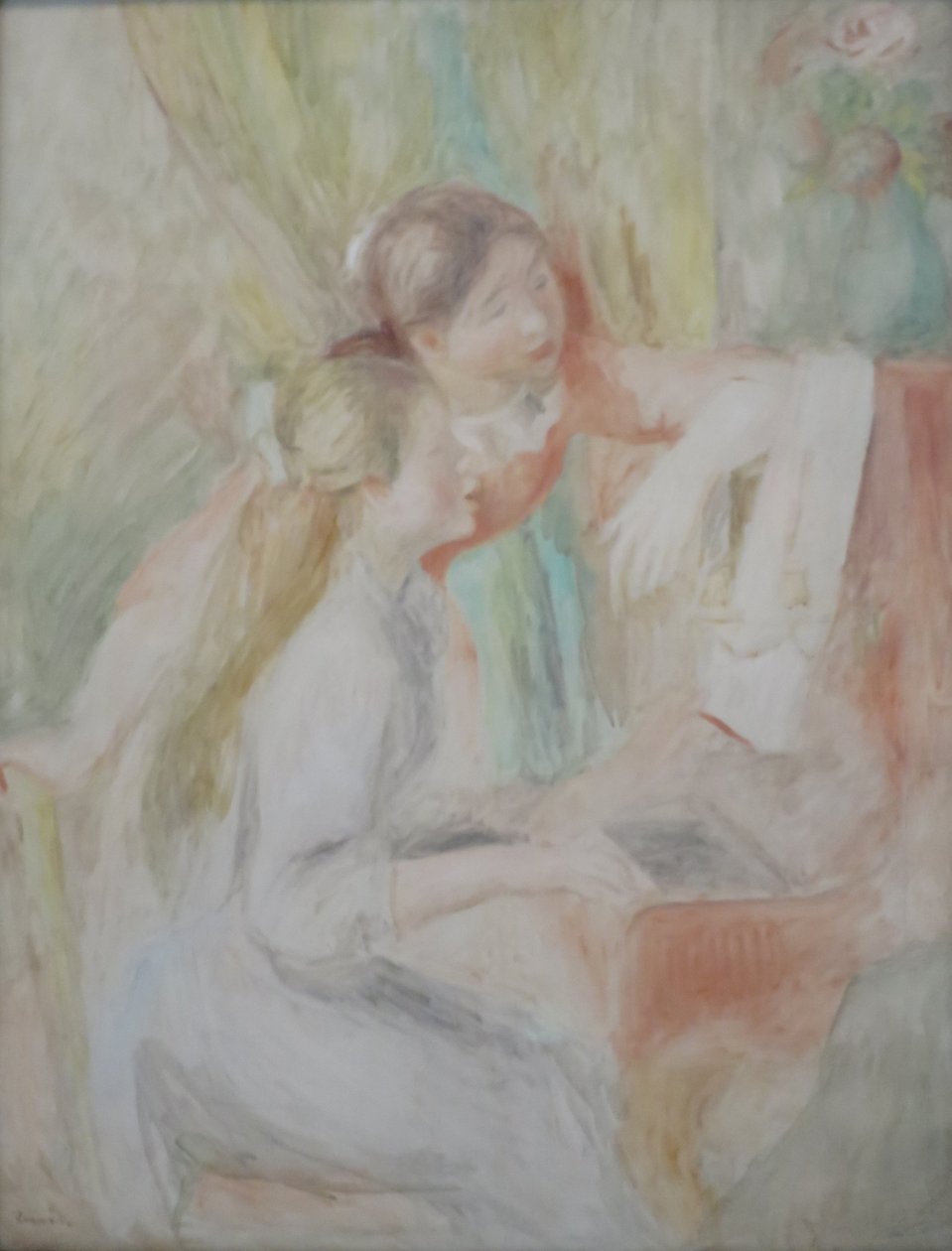 Unga flickor vid pianot av Pierre Auguste Renoir