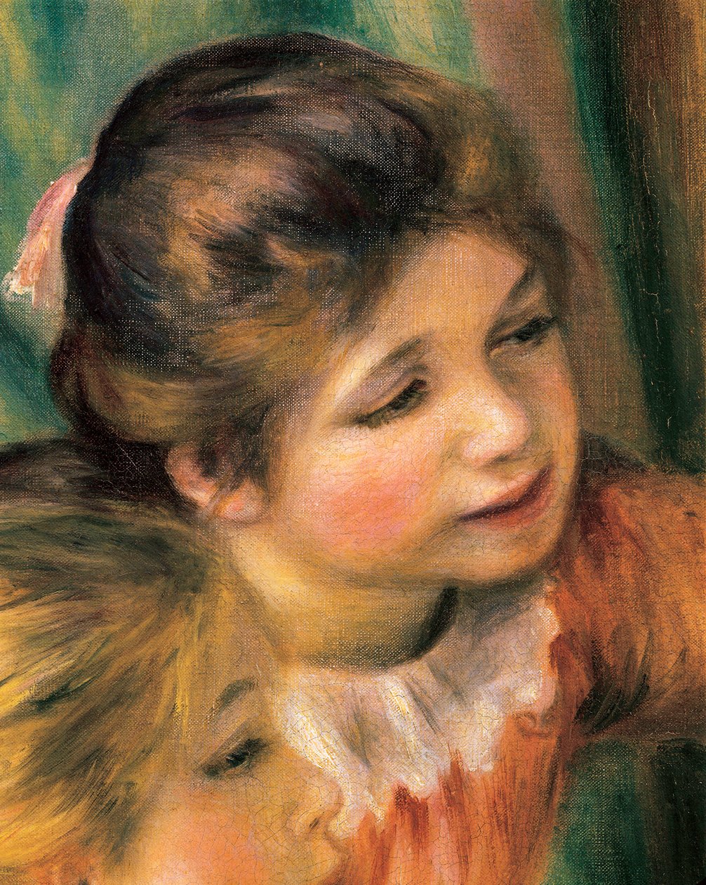 Unga flickor vid pianot, detalj av Pierre Auguste Renoir