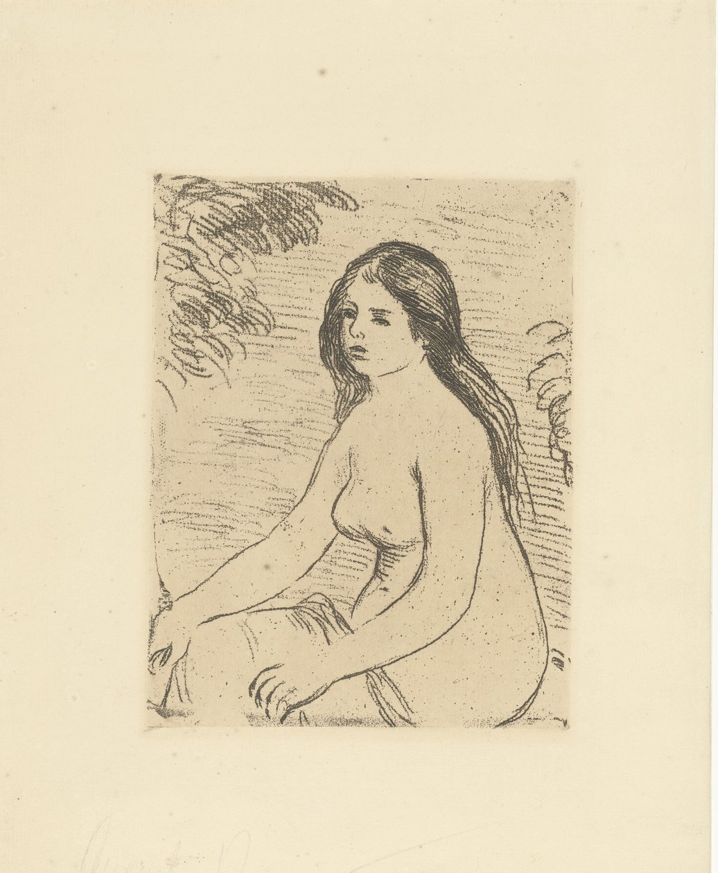 Sittande naken kvinna Femme nue assise av Pierre Auguste Renoir