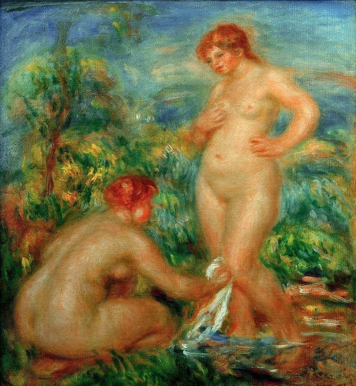 Två badgäster av Pierre Auguste Renoir