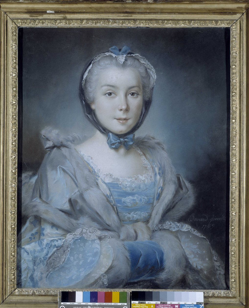 Porträtt av en kvinna i blått av Pierre Bernard