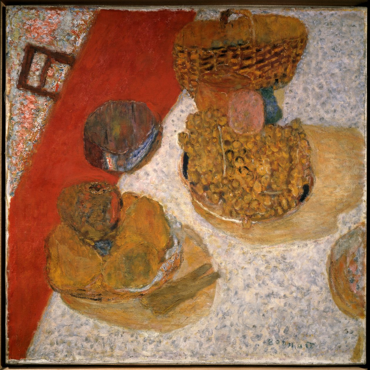 Ett hörnbord Målning av Pierre Bonnard (1867-1947) 1935 Paris, musee national d