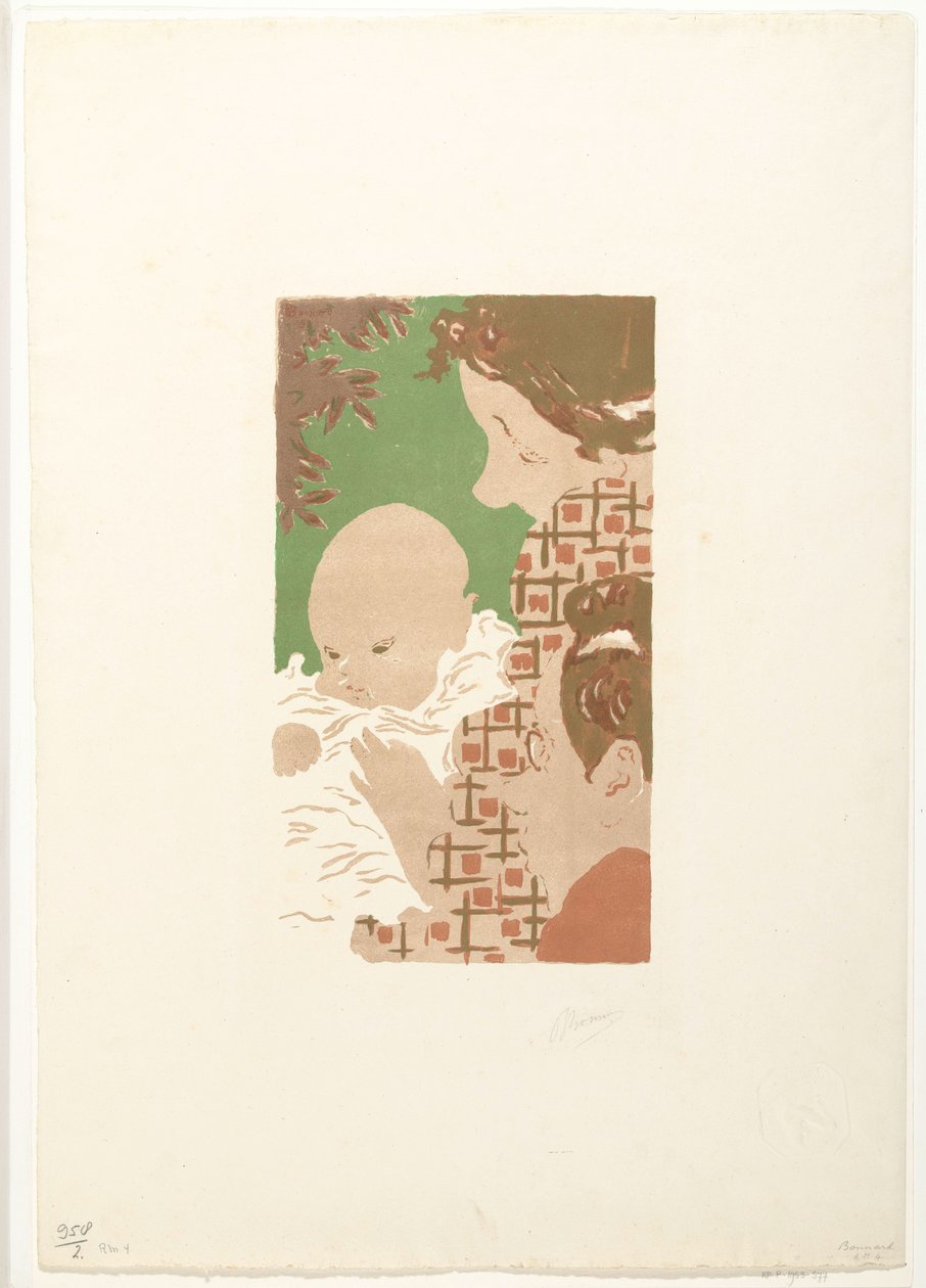 Andrée Terasse med sonen Jean och brodern Pierre Bonnard Scene de famille av Pierre Bonnard