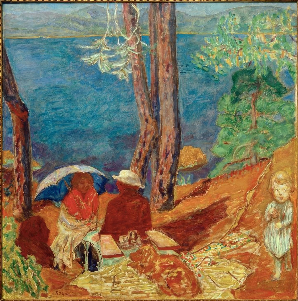Vid havet, under tallarna av Pierre Bonnard
