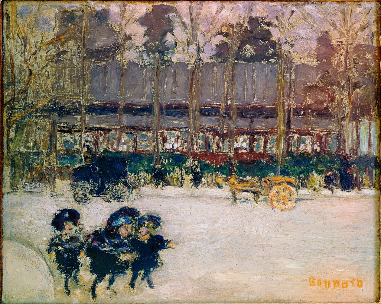 Boulevard de Clichy, tre barn Målning av Pierre Bonnard av Pierre Bonnard