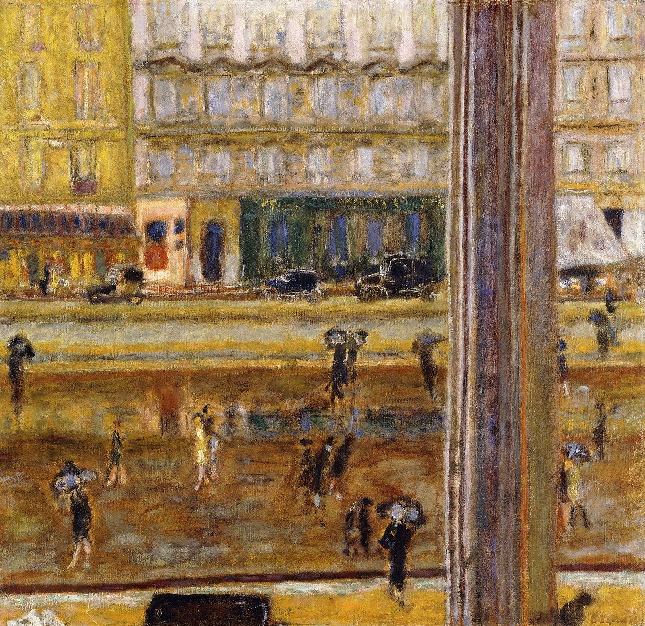 Boulevard des Batignolles (Regnet), ca 1926 (olja på duk) av Pierre Bonnard