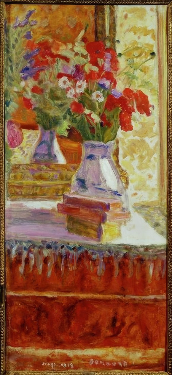 Bukett vallmo av Pierre Bonnard